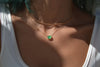 Large Emerald Rock Necklace (Oval-Cut)